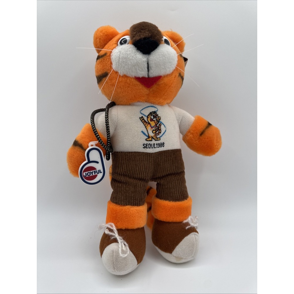 Rare 1988 Seoul Olympics Hodori Tiger Plush Joyful Korea Mascot NWT 10.5" - Picture 1 of 14